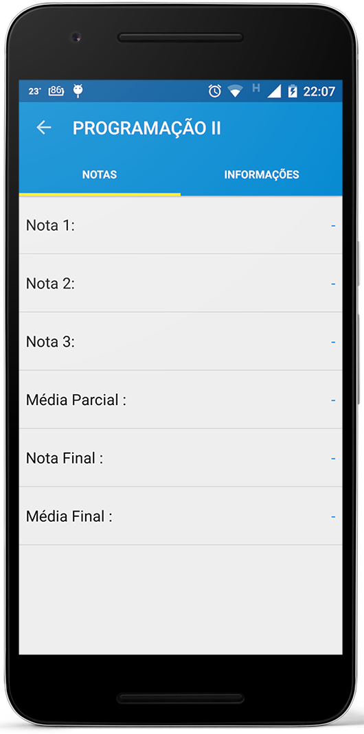 Confira todas as suas notas